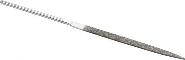 Strauss - 5-1/2" OAL Fine Taper Needle Diamond File - 1/4" Wide x 1/16" Thick, 2-3/4 LOC, 91 Grit - Top Tool & Supply