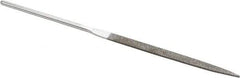 Strauss - 5-1/2" OAL Fine Taper Needle Diamond File - 1/4" Wide x 1/16" Thick, 2-3/4 LOC, 91 Grit - Top Tool & Supply