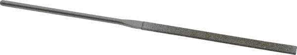 Strauss - 5-1/2" OAL Medium Taper Needle Diamond File - 1/4" Wide x 1/16" Thick, 2-3/4 LOC, 126 Grit - Top Tool & Supply