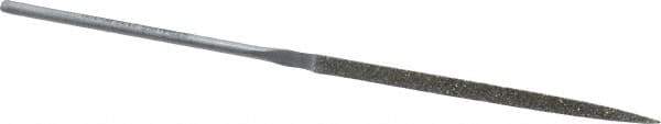 Strauss - 5-1/2" OAL Coarse Three Square Needle Diamond File - 9/64" Wide x 9/64" Thick, 2-3/4 LOC, 181 Grit - Top Tool & Supply