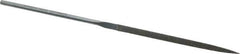 Strauss - 5-1/2" OAL Fine Three Square Needle Diamond File - 9/64" Wide x 9/64" Thick, 2-3/4 LOC, 91 Grit - Top Tool & Supply