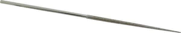 Strauss - 5-1/2" OAL Medium Round Needle Diamond File - 1/8" Wide x 1/8" Thick, 2-3/4 LOC, 126 Grit - Top Tool & Supply