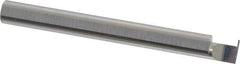 Accupro - 0.0175" Groove Width, 1/4" Min Hole Diam, 1/4" Max Hole Depth, Retaining Ring Grooving Tool - 0.06" Projection, 2-1/4" Shank Length, 2-1/2" OAL, Solid Carbide, Bright Finish - Exact Industrial Supply