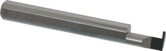 Accupro - 0.0385" Groove Width, 0.312" Min Hole Diam, 1/2" Max Hole Depth, Retaining Ring Grooving Tool - 0.11" Projection, 2" Shank Length, 2-1/2" OAL, Solid Carbide, Bright Finish - Exact Industrial Supply