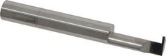 Accupro - 0.0385" Groove Width, 0.312" Min Hole Diam, 3/4" Max Hole Depth, Retaining Ring Grooving Tool - 0.11" Projection, 1-3/4" Shank Length, 2-1/2" OAL, Solid Carbide, Bright Finish - Exact Industrial Supply