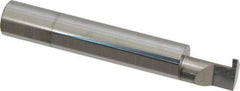 Accupro - 0.056" Groove Width, 3/8" Min Hole Diam, 1/2" Max Hole Depth, Retaining Ring Grooving Tool - 0.11" Projection, 2" Shank Length, 2-1/2" OAL, Solid Carbide, Bright Finish - Exact Industrial Supply