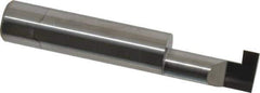 Accupro - 0.188" Groove Width, 1/2" Min Hole Diam, 1" Max Hole Depth, Retaining Ring Grooving Tool - 0.16" Projection, 1-3/4" Shank Length, 3" OAL, Solid Carbide, Bright Finish - Exact Industrial Supply