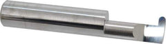 Accupro - 0.126" Groove Width, 1/2" Min Hole Diam, 1" Max Hole Depth, Full Radius Grooving Tool - 0.16" Projection, 1-3/4" Shank Length, 3" OAL, 0.063" Radius, Solid Carbide, Bright Finish - Exact Industrial Supply