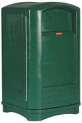 Rubbermaid - 50 Gal Green Rectangle Trash Can - Polyethylene, 42-1/8" High x 24-3/4" Long x 25-1/4" Wide - Top Tool & Supply