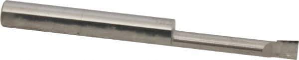 Accupro - 0.14" Min Bore Diam, 0.8" Max Bore Depth, 3/16 Shank Diam, Boring Bar - Right Hand Cut, Solid Carbide, Bright Finish - Exact Industrial Supply