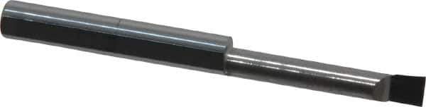 Accupro - 0.16" Min Bore Diam, 0.9" Max Bore Depth, 3/16 Shank Diam, Boring Bar - Right Hand Cut, Solid Carbide, Bright Finish - Exact Industrial Supply