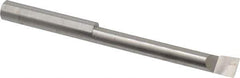 Accupro - 0.49" Min Bore Diam, 3-1/2" Max Bore Depth, 1/2 Shank Diam, Boring Bar - Right Hand Cut, Solid Carbide, Bright Finish - Exact Industrial Supply