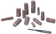 Standard Abrasives - 3/8" Max Roll Diam x 1" OAL, 180 Grit Aluminum Oxide Straight Cartridge Roll - Top Tool & Supply