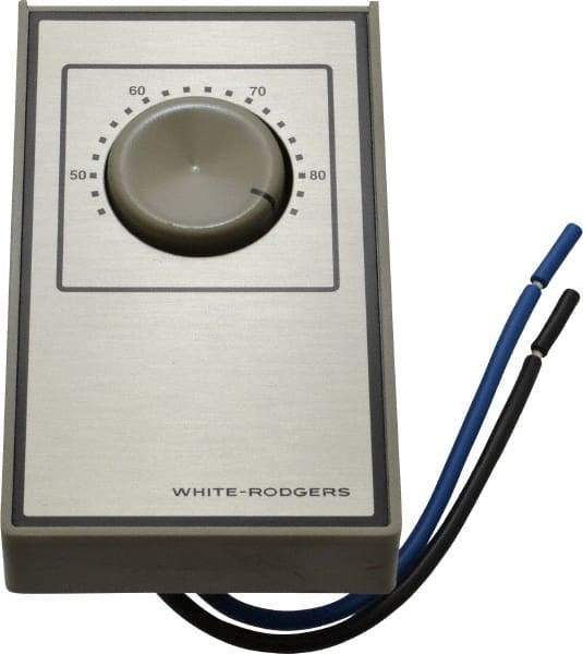 White-Rodgers - 40 to 85°F, Heat Only, Line Voltage Wall Thermostat - 120 to 277 Volts, SPST Switch - Top Tool & Supply