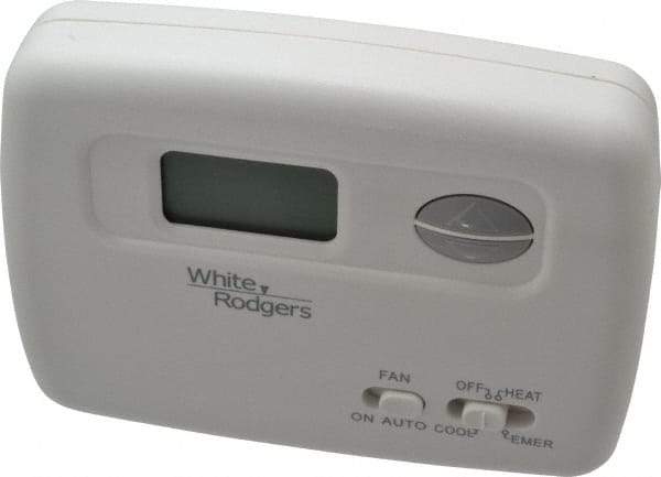 White-Rodgers - 45 to 99°F, 2 Heat, 1 Cool, Economy Digital Heat Pump Thermostat (Hardwired with Battery Back-Up) - 20 to 30 Volts, Electronic Switching Switch - Top Tool & Supply