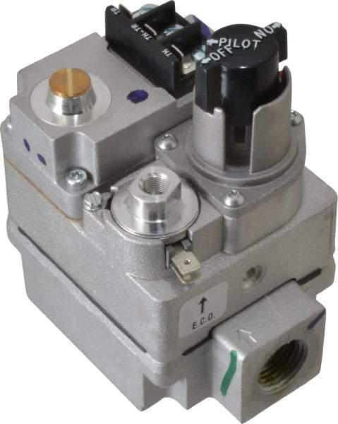 White-Rodgers - 24 VAC Coil Voltage, 1/2" x 3/4" Pipe, Natural, LP Standing Pilot Gas Valve - Inlet Pressure Tap - Top Tool & Supply