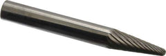 SGS Pro - 1/4" Cut Diam, 1/4" Shank Diam, Taper Head Single Cut Burr - Carbide, Radius End, 5/8" LOC - Top Tool & Supply