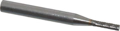 SGS Pro - 1/8" Cut Diam, 1/4" Shank Diam, Cylinder Head Double Cut Burr - Carbide, Flat End, 1/2" LOC - Top Tool & Supply