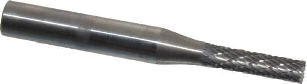 SGS Pro - 5/32" Cut Diam, 1/4" Shank Diam, Cylinder with End Cut Head Double Cut Burr - Carbide, End Cut End, 5/8" LOC - Top Tool & Supply