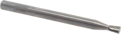 SGS Pro - 3/32" Cut Diam, 1/8" Shank Diam, Inverted Cone Head Single Cut Burr - Carbide, Flat End, 1/8" LOC, 1-1/2" OAL - Top Tool & Supply