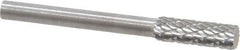 SGS Pro - 5/32" Cut Diam, 1/8" Shank Diam, Cylinder Head Double Cut Burr - Carbide, Flat End, 1/2" LOC - Top Tool & Supply