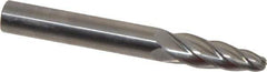 SGS Pro - 1/4" Cut Diam, 1/4" Shank Diam, Tree with Radius Head Single Cut Burr - Carbide, Radius End, 3/4" LOC, 2" OAL - Top Tool & Supply