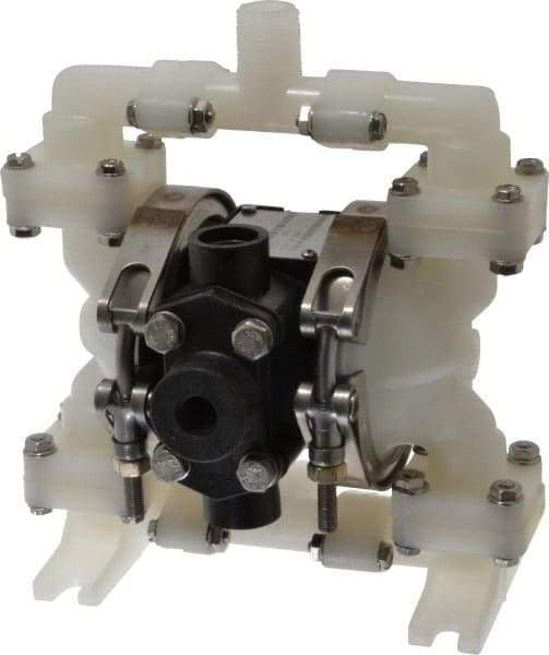 SandPIPER - 1/4" NPT, Nonmetallic, Air Operated Diaphragm Pump - PTFE Diaphragm, Kynar Housing - Top Tool & Supply