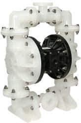 SandPIPER - 1-1/2" NPT, Nonmetallic, Air Operated Diaphragm Pump - PTFE Diaphragm, Polypropylene Housing - Top Tool & Supply