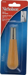 Nicholson - 4-1/2" Long x 1-3/16" Diam File Handle - For Use with 6, 8 & 10" Files - Top Tool & Supply