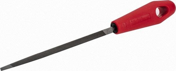 Nicholson - 6" Long, Bastard Cut, Taper American-Pattern File - Single Cut, Handle - Top Tool & Supply