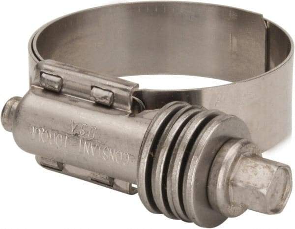 IDEAL TRIDON - Stainless Steel Auto-Adjustable Worm Drive Clamp - 1/2" Wide x 1/2" Thick, 13/16" Hose, 13/16 to 1-3/4" Diam - Top Tool & Supply