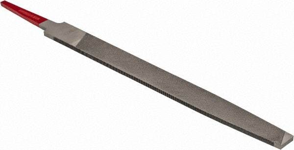 Simonds File - 6" Long, Smooth Cut, Flat American-Pattern File - Double Cut, Tang - Top Tool & Supply