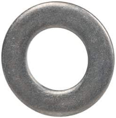 Made in USA - #10L Screw, Grade 300 Stainless Steel Standard Flat Washer - 0.195" ID x 0.354" OD, 0.032" Thick, Passivated Finish, Meets Military Specifications - Top Tool & Supply