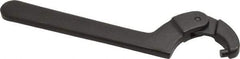 Proto - 1-1/4" to 3" Capacity, Black Oxide Finish, Adjustable Pin Spanner Wrench - 8-1/8" OAL, 7/32" Hook Pin Height - Top Tool & Supply