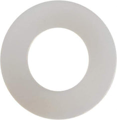 Made in USA - #12 Screw, Grade 6/6 Nylon Standard Flat Washer - 0.24" ID x 0.465" OD, 0.015" Thick, Plain Finish - Top Tool & Supply