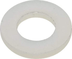 Made in USA - #12 Screw, Grade 6/6 Nylon Standard Flat Washer - 0.252" ID x 0.472" OD, 0.062" Thick, Plain Finish - Top Tool & Supply