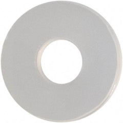 Made in USA - #0 Screw, Grade 6/6 Nylon Standard Flat Washer - 0.068" ID x 0.188" OD, 0.025" Thick, Plain Finish - Top Tool & Supply