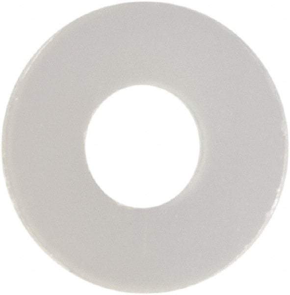 Made in USA - #1 Screw, Grade 6/6 Nylon Standard Flat Washer - 0.084" ID x 0.219" OD, 0.025" Thick, Plain Finish - Top Tool & Supply