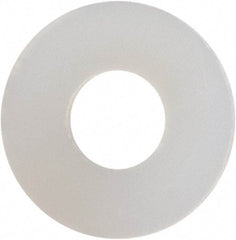 Made in USA - #2 Screw, Grade 6/6 Nylon Standard Flat Washer - 0.094" ID x 1/4" OD, 0.031" Thick, Plain Finish - Top Tool & Supply