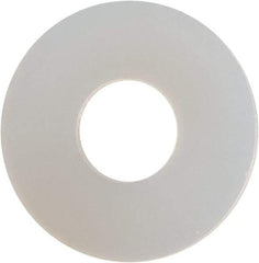 Made in USA - #8 Screw, Grade 6/6 Nylon Standard Flat Washer - 0.188" ID x 1/2" OD, 0.04" Thick, Plain Finish - Top Tool & Supply