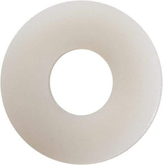 Made in USA - #12 Screw, Grade 6/6 Nylon Standard Flat Washer - 0.234" ID x 5/8" OD, 0.062" Thick, Plain Finish - Top Tool & Supply