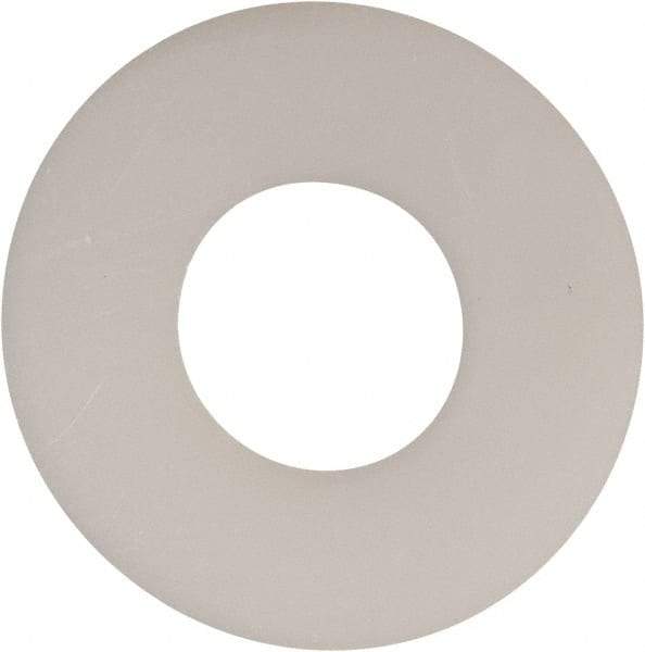 Made in USA - 7/16" Screw, Grade 6/6 Nylon Standard Flat Washer - 0.469" ID x 1-1/8" OD, 0.062" Thick, Plain Finish - Top Tool & Supply