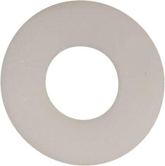 Made in USA - 7/16" Screw, Grade 6/6 Nylon Standard Flat Washer - 0.469" ID x 1-1/8" OD, 0.062" Thick, Plain Finish - Top Tool & Supply