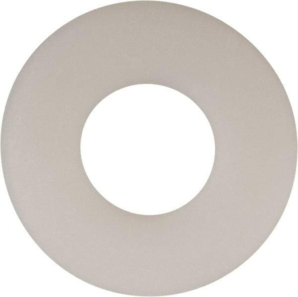 Made in USA - 9/16" Screw, Grade 6/6 Nylon Standard Flat Washer - 0.594" ID x 1.469" OD, 0.1" Thick, Plain Finish - Top Tool & Supply