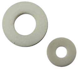 Made in USA - #8 Screw, PTFE Standard Flat Washer - 0.187" ID x 1/2" OD, 0.04" Thick, Plain Finish - Top Tool & Supply