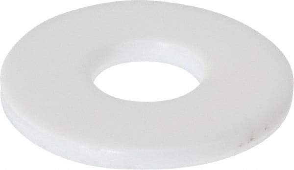 Made in USA - 1/4" Screw, PTFE Standard Flat Washer - 0.281" ID x 0.735" OD, 0.062" Thick, Plain Finish - Top Tool & Supply