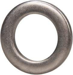 Made in USA - 1/8" Thick, 0.63" Inside x 1" OD, Round Shim - 9/16" Screw, Uncoated 302/304 Stainless Steel - Top Tool & Supply