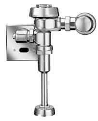 Sloan Valve Co. - 3/4" Spud Coupling, 3/4" Pipe, Urinal Automatic Flush Valve - Handle Opening, 1.5 Gal per Flush, Metal Cover, Powered by Electrical Line with 24 Volt Step Down Transformer - Top Tool & Supply