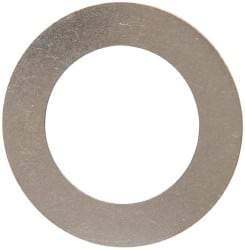 Made in USA - 0.01" Thick, 7/8" Inside x 1-3/8" OD, Round Shim - 3/4" Screw, Uncoated 302/304 Stainless Steel - Top Tool & Supply