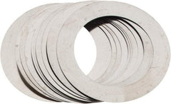 Made in USA - 0.006" Thick, 1-1/8" Inside x 1-5/8" OD, Round Shim - Uncoated 302/304 Stainless Steel - Top Tool & Supply